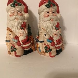 Santa Candleholders